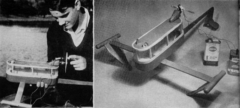 Popular Science 1969. május 140-141.old (fordította SRY) ROY L. CLOUGH JR. Hidroplán sikló modell Könnyen és gyorsan építhető, repülőgép-modell motorral hajtott, tolólégcsavaros modell.