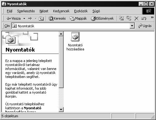 NYOMTATÓ TELEPÍTÉSE Windowsban végzett munkánk során gyakran előfordulhat, hogy egy elkészült munkánkat ki szeretnénk nyomtatni.