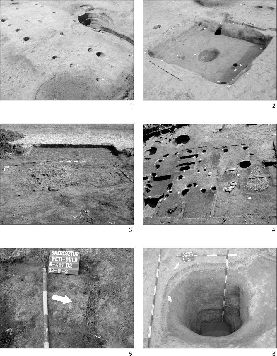 12 HONTI SZILVIA ET AL. IV. tábla Balatonkeresztúr Réti-dûlõ 1. Késõ középkori cölöpszerkezetes többosztatú épületek (8. ház), 2.