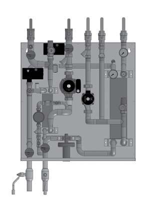 LOGOpress lakás-hőközpont Nyomás-független lakás-hőközpont, közvetlenül felszerelhető a távhálózatra az alaplapon fedéllel, tűzálló hőszigeteléssel és ekviterm / proporcionális szabályzással.