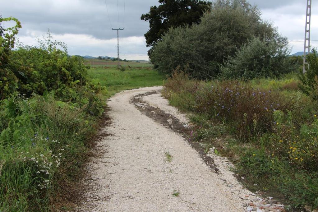 Károsodott útszakasz