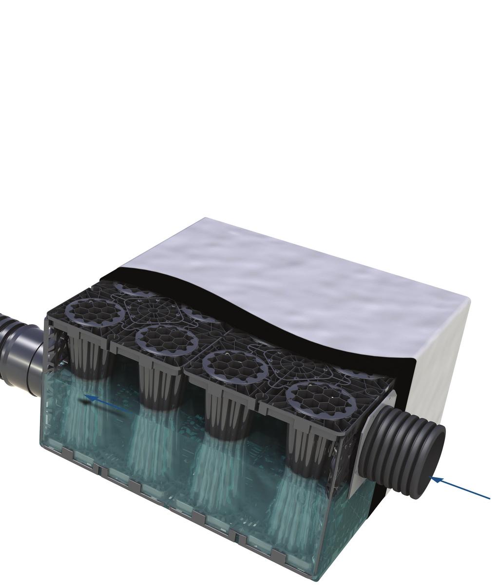 Eredmény: A MicroDrainage software felhasználásával, valamint az ACO Q-Brake Vortex áramlásszabályozó alkalmazásával az alábbi eredmény mondható ki: Áramlási jelleggörbe 1.