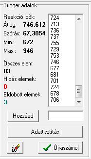 A megkapott pulzushullámok elemzése a 28. ábrán látható. A felső görbe a pulzushullámok ERP analízisét mutatja, ahol a görbék összesített jellemzőit látjuk. Az 1.