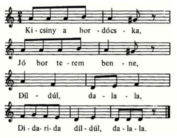 33. 36 Nem iszom belőle, részeg leszek tőle. Dil, dul, dalala, Dida rida dil, dul, dalala.