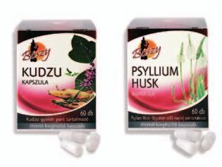 2 termék fotó Psyllium Husk kapszula A gyomor és bélrendszer működését segíti. Székrekedés ellen is használják. Csökkenti a koleszterin szintet, segíti a méreganyagok kiürítését.