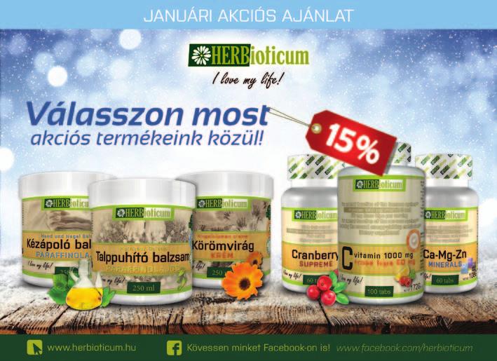 Bioextra Zrt. akciója 2017. január 1-től 2017. január 31-ig Bioherbal Natural Kft. akciója 2017. január 1-től 2017. január 31-ig A Bioextra Zrt.