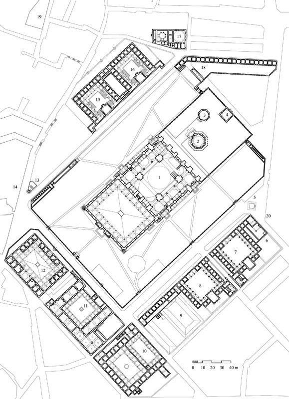 AZ ISZLÁM ÉPÍTÉSZET ALAPELEMEI / A KUPOLÁS MECSET ISZTAMBUL, SÜLEYMANIYE CAMII / SZULEJMÁN-DZSÁMI / A HATALMAS
