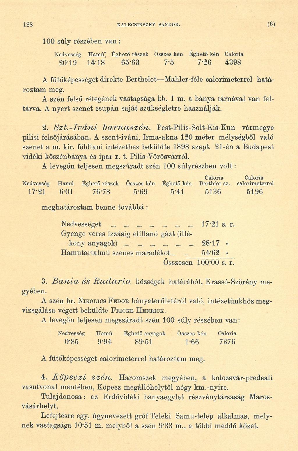 128 KALECSINSZKY SÁNDOR.