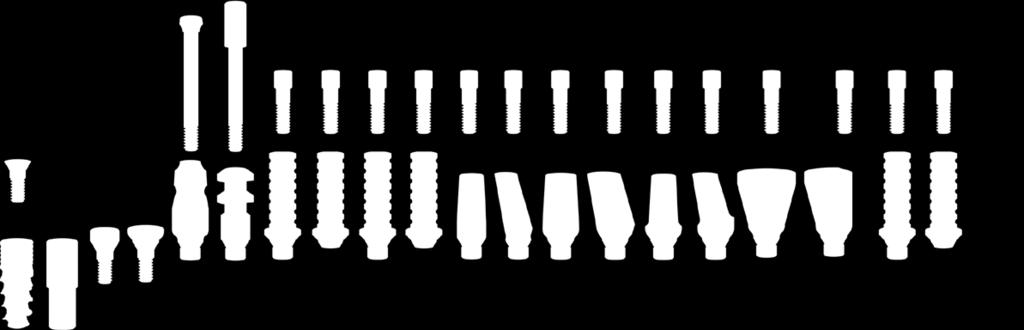 Ideiglenes fej, átmenőcsavaros, pozícionált, PEEK 10. Ideiglenes fej, átmenőcsavaros, nem pozícionált, PEEK 11. Keskeny fej, egyenes 12. Keskeny fej ferde 13. Univerzális fej, egyenes 14.