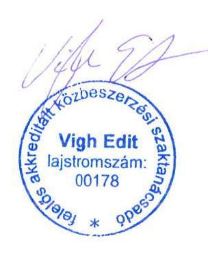23.) Az eljárásban nyertes ajánlattevőnek a szerződés megkötéséig rendelkeznie kell aktív, a Magyar Kereskedelmi és Iparkamara által vezetett építőipari kivitelezési tevékenységet végzők