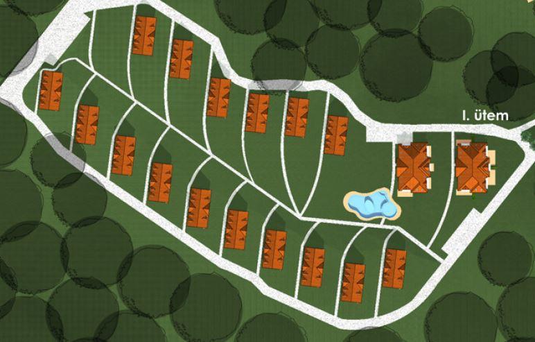 13 Az újonnan létesült két apartman ház a telek bejáratánál épült a már meglévő épületekhez igazodó építészeti és formai kialakítással, anyaghasználattal, viszont nagyobb alapterülettel és méretekkel.