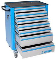 a szerszámkocsihoz mellékelve statikus terhelhetőség kerekek nélkül: 600 kg 6 fiókkal (3 fiók 563 365 70 mm, 3 fiók 563 40 50 mm) 940EV4 Eurovision szerszámkocsi 25 mm átmérőjű kerekek a megnövelt