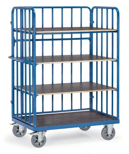 2 2 beálló és 2 fix kerék, elasztikus tömörgumi kerekek, 200 x 50, kékesszürke, nem hagy nyomot, kerékagyak gyűrűs golyóscsapágyakkal.