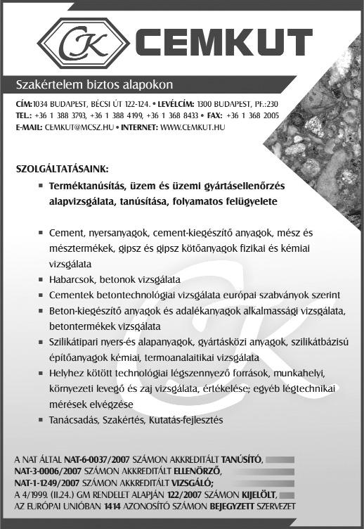 A Murexin a teherhordó szerkezetek megerôsítésére, felületi javítására és számos más feladatra ajánlja Önnek rendszerbe épülô anyagait.