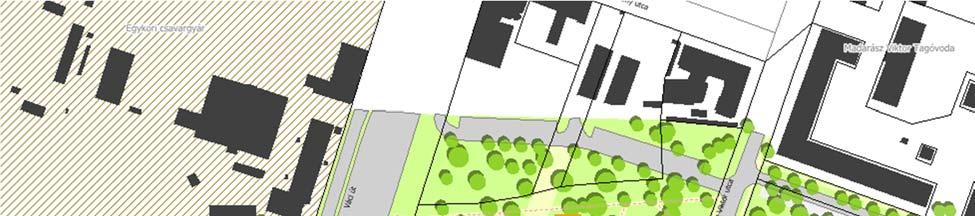 2. SZAKASZ: A VÁCI ÚT ÉS A MADARÁSZ UTCA KÖZÖTTI SZAKASZ Hossz: 176 m Patak menti tulajdonviszony: jellemzően kerületi tulajdon A Váci út és a Madarász utca