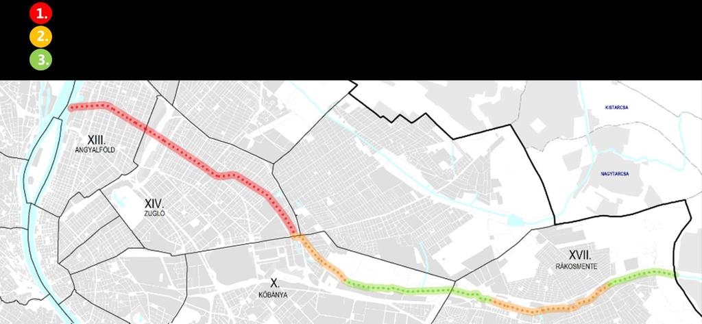 Területi célok 1. Városias patakrevitalizáció Elsődleges cél a városi patakmenti zöldfelületi fejlesztés és vízélményhez kötődő fejlesztések, a városi környezet állapotjavítása.