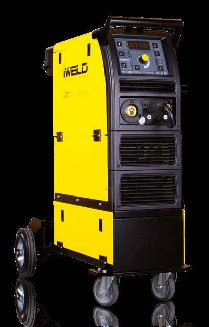 MIG/MAG MIG 320 SYNERGIC Kétfunkciós, szinergikus vezérlésű, technológiás, kompakt MIG/MAG hegesztő inverter, dupla görgőpáros huzaltolóval.