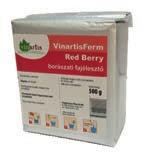 Élesztők vörösborokhoz VINARTISFERM RED BERRY VINARTISFERM TOP RED ; 10kg Alkohol tolerancia 15% (v/v) Optimális erjesztési hőmérséklet 15-30 C Közepes erősségű erjesztés Közepes tápsó