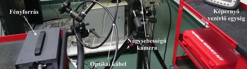 ). 3.5.1. A relatív mozgás vizsgálatok kísérleti eszközei A vizsgálati módszer kidolgozása során a 3.1. fejezetben bemutatott tesztberendezést és Olympus i-speed TR típusú kamerát használtam.