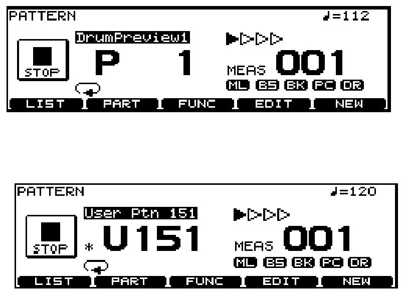7. fejezet: Sequencer (Felvétel/ Editálás) Egy pattern rögzítése [REC] A pad el adásról, illetve a küls MIDI billenty zet el adásról készíthet felvételeket (Realtime Recording).