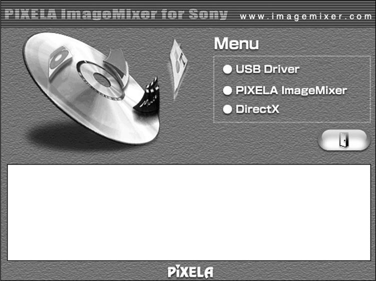Zobrazovanie obrázkov nahratých na páske v počítači (iba pre používate ov systému Windows) Inštalácia programu PIXELA ImageMixer Ver.1.0 for Sony Nainštalujte program PIXELA ImageMixer Ver.1.0 for Sony na počítač.