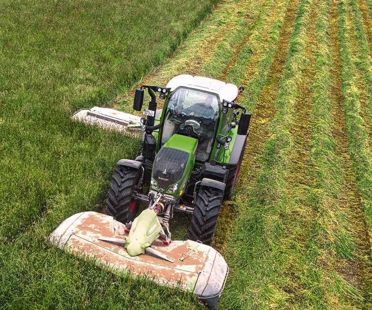 A FENDT 500 VARIO HAJTÓMŰVE Induljon el a fokozatmentes Fendt Vario hajtóművel! Nagy TLT-hatásfok azáltal, hogy az erő átadása a motortól a TLT-csonkig közvetlenül történik.
