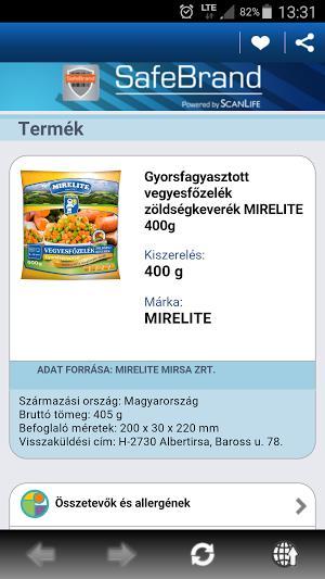 Vállalatunk az elsők között csatlakozott a GS1 Magyarország által megalkotott és a Brandbank Magyarországgal (a Nielsen Company) együttműködésben üzemeltetett SafeBrand adatnyilvántartó rendszerhez,