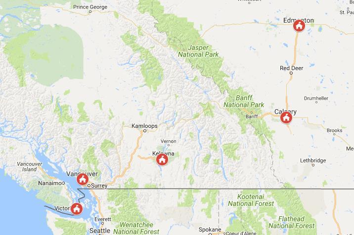 Kanadából 16 kérdőív érkezett Calgary Edmonton Guelph Hamilton Kitchener Mississauga Montreal Ottawa Torontó Vancouver Victoria West Kelowna Windsor Bethlen