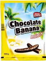 -28% 349 Ft 249Ft 200 g, 1 kg = 1245 Ft MISTER CHOC MINI CSOKIS BANÁN