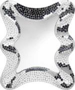 990,- (89950006/01) 13 Fali tükör Shine, keret: mozaik üveg, hullámos forma, Szé/Ma/Mé: kb. 88/108/6cm 44.