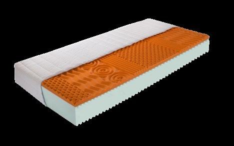 KYRA matrac 90 200, 80 200 BOLOGNA matrac 90 200, 80 200 7 zónás szendvicsmatrac olyan belső kialakítással, mely biztosítja a matrac belsejének tökéletes szellőzését PUR hab és RE hab kombinációja