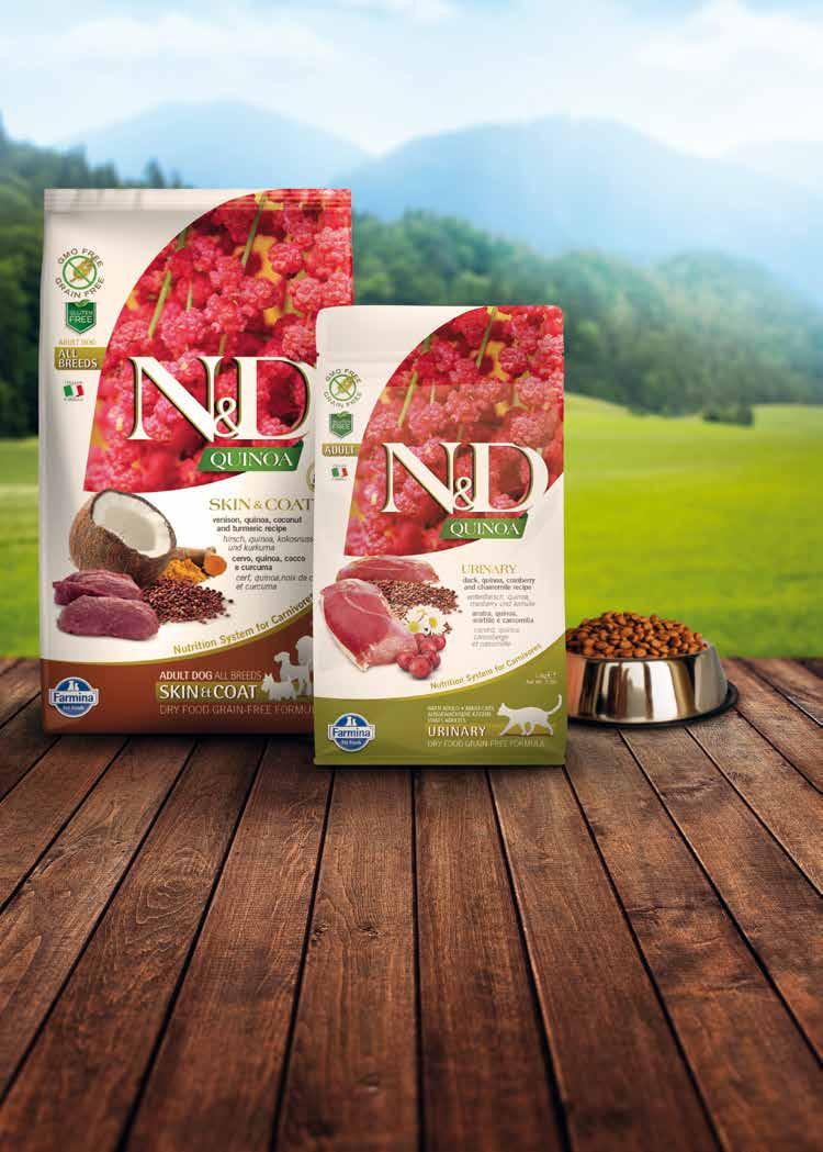 Válassza az egészséget, válassza az N&D Quinoát! Funkcionális* táplálás húsevőknek.