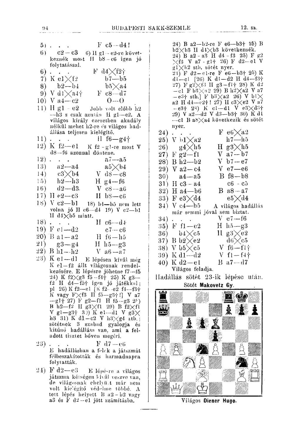 0-1 BlJlJAl'ESTI SAKK-SZEMLlfi 12. sz. 01 (!) 6) 7) 8) 9) 10) 11) 11) 12) 12) 13) 14) ió) 16) 17) 18) 18) 19) 20) 21) 22) 23) 24)... F c5-d4!