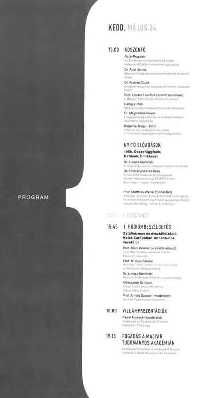 A szimpózium kísérő programjaként történeti, tematikus városnéző túrákat is szerveztünk a konferencia vendégei részére.