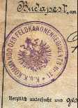 DR. SCHÖNFELD MIKLÓS KATONAKÖNYVÉNEK PECSÉTJE (A BUDAPESTI 11. KÖZÖS GYALOGEZRED) Más forrás szerint: Dr. Schönfeld Miklós (*1899-1944) Kiskunhalason született 1899-ben.