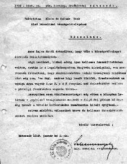 KALMÁR KÁROLY KULTÚRMÉRNÖK ÉS KLEIN JÓZSEF FAKERESKEDŐ RÉSZÉRE KÜLDÖTT KÖSZÖNŐLEVÉL Más forrás szerint: Kalmár Károly (*1880-1931) okleveles mérnök, honvéd hadnagy. 1880.08.05-én született Monoron.