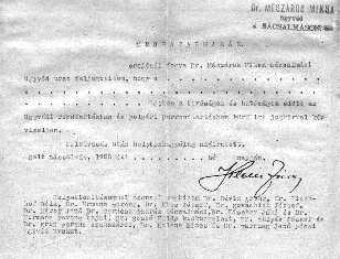 MÉSZÁROS (FLEISCHMANN) MIKLÓS DR. (*1911-1990) ügyvéd. 1911-ben született Bácsalmáson. 1938.02.26-án a budapesti Pázmány Péter Tudományegyetemen jogtudorrá avatták.