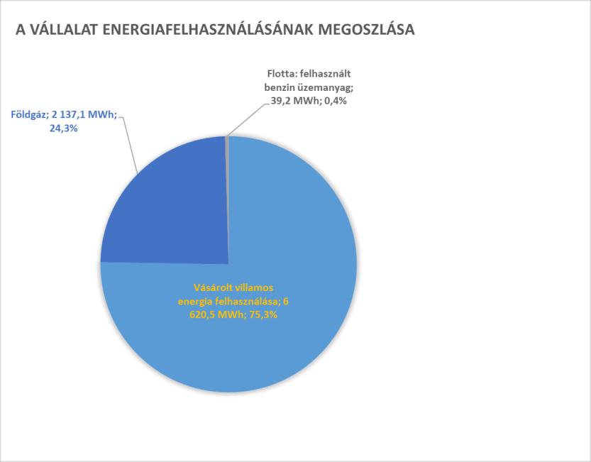 3. ÖSSZEFOGLALÓ ENERGIAMÉRLEG ÉVES ENERGIAMÉRLEG Megnevezés Vásárolt villamos energia felhasználása Földgáz Flotta: felhasznált benzin üzemanyag Energia(hordozó) mennyisége 6 620,5 MWh 2 137,1 MWh