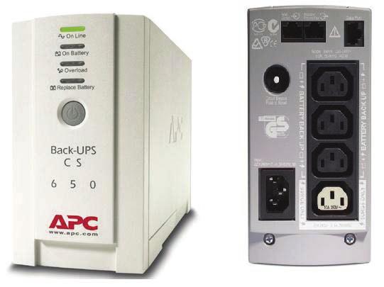 Komponens és Hálózat üzletág ajánlata A megbízható védelem APC Back-UPS CS 650EI, 650VA Áthidalási idő: 10perc, Beépített