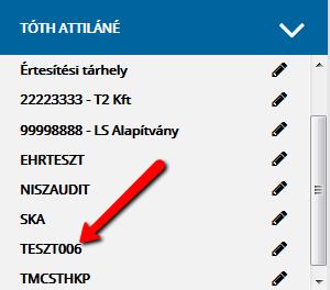 3. HIVATALI TÁRHELY KIVÁLASZTÁSA A hivatali tárhely eléréséhez amennyiben nem ez az alapértelmezett postafiók - válassza ki a neve alatt