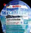 ÚJ SONAX Jégoldó Szélvédőmosó -20 C Ice Fresh Erő a szélvédőmosó rendszernek a trendi Ice Fresh illattal. Szélvédőmosó folyadék a téli időszakra.
