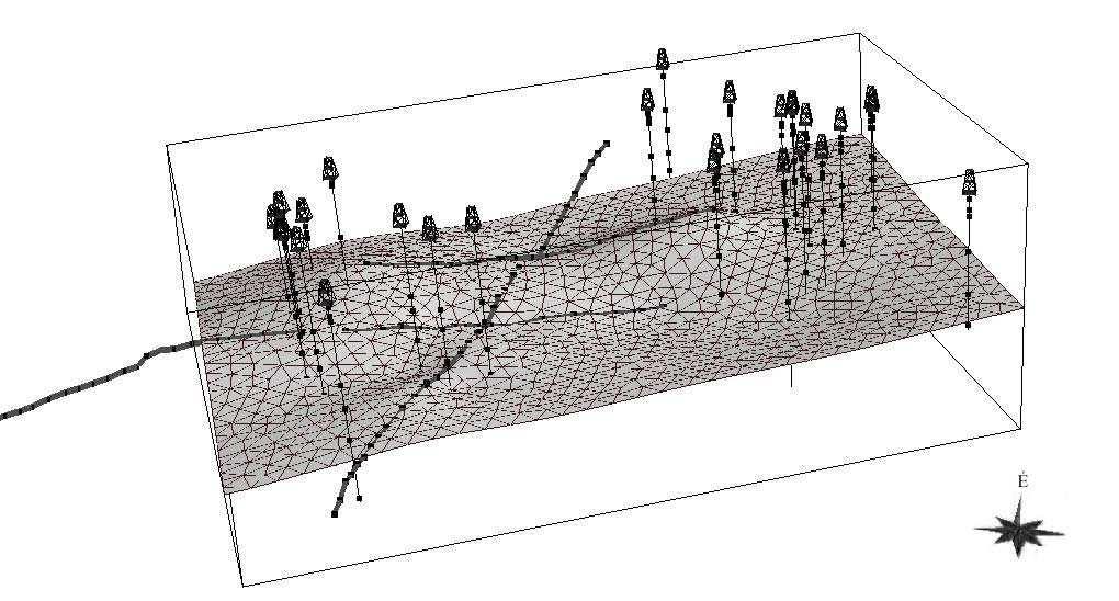 2. ábra A debreceni-hajdúszoboszlói projekt egy modellezési szakasza a második fázisban: az Újfalui Fm.