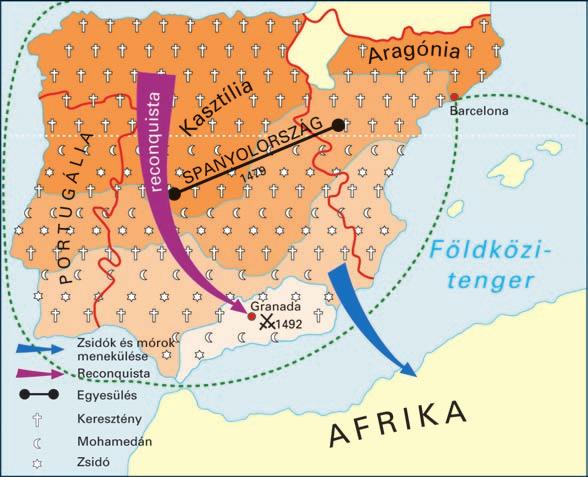 38 / A középkor virágzása és hanyatlása A RECONQUISTA FOLYAMATA GAZDASÁGI FELLENDÜLÉS 13 14 A reconquista A térképvázlat alapján határozza meg a reconquista fogalmát!