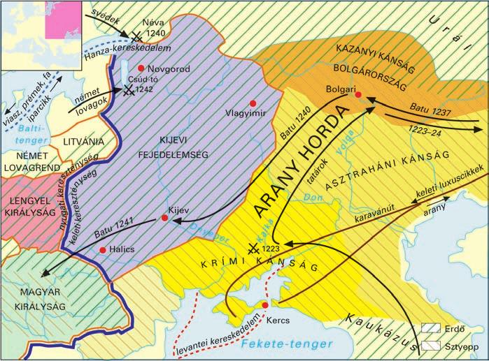 50 / A középkor virágzása és hanyatlása KELET-EURÓPA A (XI XIII. SZÁZADBAN) 7 Kelet-Európa a XI XIII.