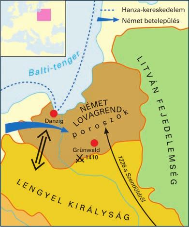 Nézôpontok A középkor virágzása és hanyatlása Készítsünk kronológiai táblázatot a Német Lovagrend történetérôl! Vitassuk meg a térképek felhasználásával a Német Lovagrend szerepét a térségben!