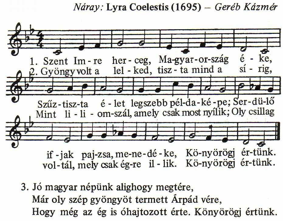 Szent Imre az IFJÚSÁG VÉDİSZENTJE Szeretem Szent Imre herceget I.