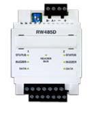 RW485D Din Wiegand 26-Bit Converter 17 168 Ft R910 R915 4 eres Beltéri/Kültéri Proximity olvasó Csak 4 ér szükséges a 4-eres Beléptető modulhoz (V3.