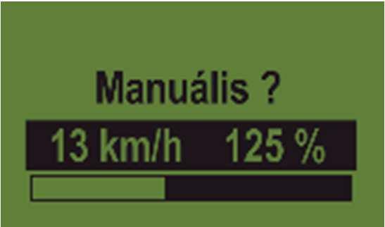 gombokkal, amíg az értékek már TIPP: A kalibrálást manuálisan is el lehet végezni, és nem kell lejárni a 100 m tesztszakaszt.