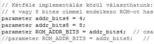find ready state ROM cím adat BTN0 bemenő adat Lab6_1b feladat ROM verziók szimulációja Az eredeti feladat 256x8-as ROM-ot specifikál, de kétféle megvalósítás