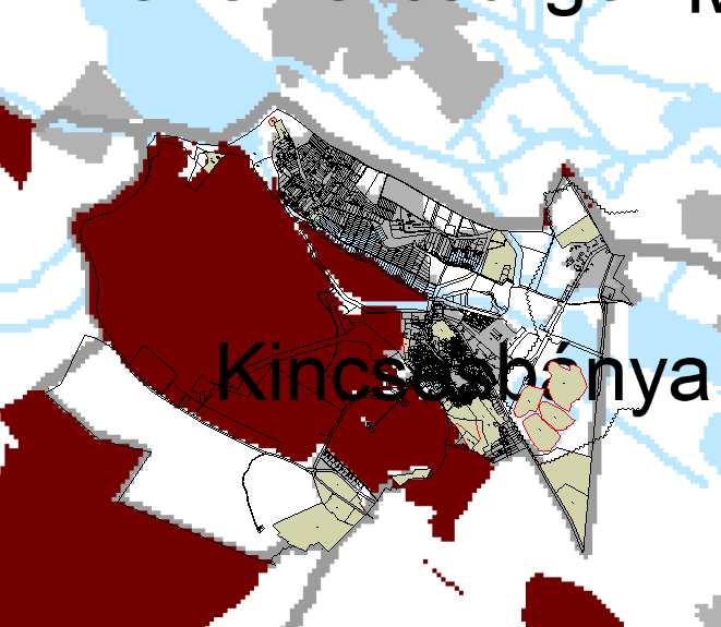 szerint kiemelt fontosságú honvédelmi terület övezetét településrendezési eszközöken kell tényleges kiterjedésének megfelelően lehtárolni, és településszerkezeti terven eépítésre szánt vgy eépítésre